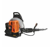 Souffleur Thermique à Dos 63cm³, Moteur 2 Temps 3hp, Souffleur De Feuilles Puissant 6800tr/Min, Débit 665cfm, Réservoir 1.7l, pour Jardin, Neige Et Chantier Orange