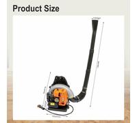 Souffleur thermique - Moteur deux temps de 63 cm³ - Souffleur à neige et à feuilles - Grande puissance - Pour l'élimination de la poussière et de la neige