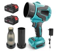 Souffleur turbo-jet - Modèle X50 - Souffleur portatif - 38000 tr/min - 3 vitesses - Moteur sans balais - Livré avec batterie - 500 m/s - Couleur : bleu