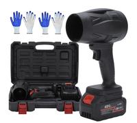 Souffleur Turbo Jet, Séchoir pour Voiture Turbodry, Souffleur de Feuilles sans Fil, Souffleur de Feuilles Portatif 48 V avec 2 Batteries, pour Séchage, Nettoyage et Déneigement
