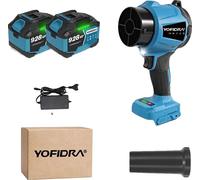 Souffleur turbo, puissance de 3000 W, vitesse réglable, 2 batteries 928VF
