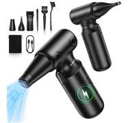Souffleur Turbo Sans Brosse de 150000 Tr / Min Sans Fil, Plumeau d'Air Électrique Rechargeable de 7800 mAh avec 3 Vitesses, Souffleur d'air Portatif à Haute Pression avec Kit de Buse de Brosse pour le