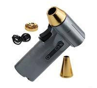 Souffleur turbo sans fil avec moteur sans balais de 130 000 tr/min, puissance de soufflage puissante de 52 m, design compact, batterie de 4000 mAh de type C, charge rapide pour (argent)