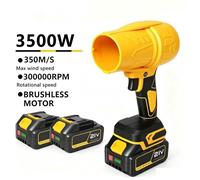 Souffleur Turbofan Sans Balai 3500W | 300000 RPM & 350 m/s | 1.2 kg Poussée | Compatible Makita 18-21V | 2 Batteries