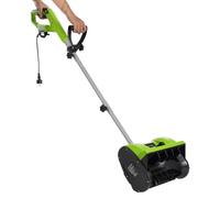 Souffleuse à neige électrique 1200 W avec hauteur de travail de 15 cm | Distance de lancement : 8 m, poignée auxiliaire à 180°, pelle à neige avec interrupteur fonctionnel, balayeuse à neige pour
