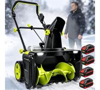 Souffleuse à Neige sans Fil 40 V avec Moteur sans balais de 3 500 W et Deux Batteries