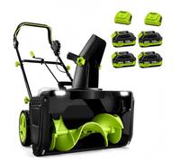 Souffleuse à Neige sans Fil 80V, 3500 W, Largeur de Travail 50 cm | Jusqu’à 1 Heure d’Autonomie avec 4 Batteries, Largeur de 50 cm et Jet de 7,6 m pour Allées, Trottoirs et Entrées et Terrasses