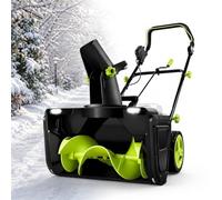 Souffleuse à Neige sans Fil, souffleuse à Neige électrique sans Fil | Projection maximale de 25 pieds, double phares à LED for allées, comprend 2 batteries.