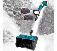 Souffleuse Neige éLectrique Conducteur Marchant, Souffleuse Neige sans Fil | Pelle à Neige éLectrique Avec Plaque Directionnelle Et PoignéE Avant RéGlable, Pour AlléEs D'éCole(2Battery)