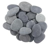 SOUJAP Lot de 40 pierres plates de rivière de 5 à 8 cm pour travaux manuels, jardin, décoration d'aquarium