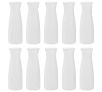 SOUJOY Lot de 10 vases à Fleurs en Plastique Composite, Blanc, Petit Grand Vase Floral Conique pour décoration d'intérieur, centres de Table, vases incassables pour décoration de Salon