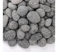 SOUJOY Pierres de lave naturelles de 2,5 à 5,1 cm pour foyer à gaz et cheminée, galets de lave de 4,5 kg pour gaz naturel, propane, bois, foyers électriques et barbecues