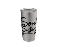 Soul Sisters Best Friends Matching Fête des Mères Maman BFF Gobelet isotherme en acier inoxydable double paroi