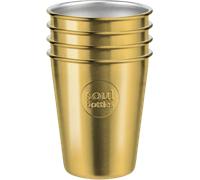 soulbottles Soulcup Steel "Gold" - Lot de 4 - 1 kit