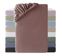 SOULFUL Drap Housse 90x200 Coton Bonnet 30cm, Oeko-Tex, Rouge Brique | 100% Coton Lavé Texture Similaire à Celle du Lin Stone Washed Confortable Respirant Drap-Housse