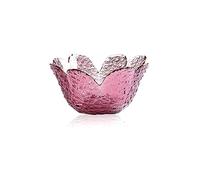 Soulnioi Bol à sauce en verre en forme de fleur en cristal, incrustation dorée, mini bols à dessert pour maison, mariage, fête, 11,5 cm de diamètre - Violet