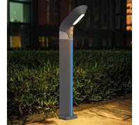 SOUNAY Lampadaires de jardin à énergie solaire, 80 cm, bornes solaires d'extérieur étanches IP65, aluminium, détecteur de mouvement et 3000 mAh, mode hiver, éclairage toute la nuit, pour éclairage