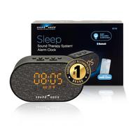 Sound Oasis Réveil Bluetooth avec système de thérapie sonore du sommeil - Aide au sommeil | 30 sons relaxants | Rechargeable | Alarme intelligente avec lumière agréable au sommeil | Haut-parleur