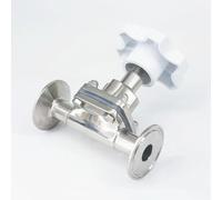 Soupape à membrane inox 316 Tri Clamp | Acier inoxydable 316 1.5 Tri Clamp pour tube 3/4 19mm diamètre externe 50.5mm