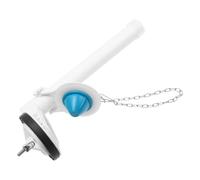 Soupape de Chasse D'eau Remplacement Rapide, pour Réservoir de Toilette | Plastique Blanc, Chaîne et Clapet Inclus, pour Cuvette Suspendue, Entretien Salle de Bain, Usage Maison