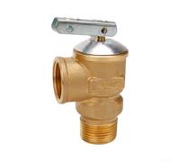 Soupape de décharge automatique 3/4 FNPT pour chaudière et systèmes de chauffage 30 PSI en laiton sans plomb Sortie d'entrée hydraulique radiateur au sol Bobine de sécurité sans entretien pour