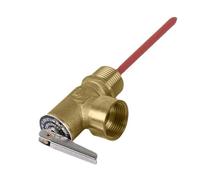 Soupape de Décharge Temperature Pression pour Camping-Car 100°C 10 Bar, Soupape de Sûreté Temperature pour Chaudière, Raccord Plomberie Avec Sonde Allongée Pour Chauffages Réservoirs Stockage
