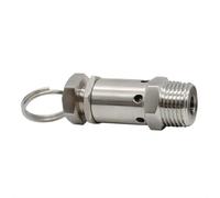 Soupape de sécurité à ressort en acier inoxydable 1/4, filetage mâle 1/2, 1-10 bars, 304 ", for compresseurs d'air(45659,NPT-4 BAR FIXED)