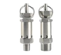 Soupape de sécurité à ressort sanitaire réglable en acier inoxydable 304 for compresseur d'air, 1/4" 3/8" 1/2" BSPT mâle 0,5 1 2 3-10 bar(1/2",BSPT MALE_1 BAR FIXED)