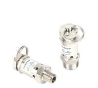 Soupape de sécurité sanitaire 304 SS 1/4-1/2" BSPT 0,5-10 Bar | Soupape de surpression à ressort for cuisinière à compresseur d'air(1I2inch 133g,2 Bar,BSPT)