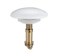 Soupape De Trop-plein Pour Baignoire Bouchon De Baignoire Universel, Cône Robinet De Vidange Soupape De Vidange,Joint De Remplacement En Laiton,Ensemble De Déchets Antirouille 66 Mm (blanc)