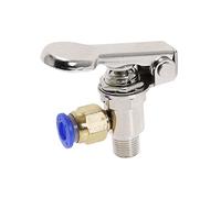Soupape d'échappement 3 voies M5 femelle 1/8" filetage mâle interrupteur à bouton TV-3P vanne mécanique pneumatique avec raccords (couleur : 8 mm)
