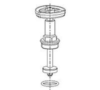 Soupape Grünbeck 3/4" avec joints 187538e et volant vert pour GSX, VGX