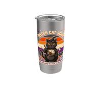 Soupe de chat sorcière complètement normale du jeudi Gobelet isotherme en acier inoxydable double paroi