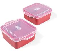 Souper Cubes Carreaux de porcelaine, 12,7 x 12,7 cm, cuiseur à four avec couvercle en silicone, mini pirophiles en céramique de haute qualité, parfaits pour chauffer des portions individuelles au four