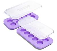 Souper Cubes Le plateau à biscuits de Souper Cubes - Paquet de deux rondes de pâte à biscuits - Congelez et stockez Perfect - Lavande avec des pépites de couleur (Violet avec des pépites, paquet de 2)