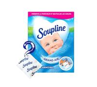 Soupline Grand Air Désodorisant Armoire, Linge & Textile, 1 Boîte 3 Sachets | Sachets parfumés pour armoire, Préserve la fraîcheur du linge pendant 6 semaines, Neutralise les odeurs de placard fermé