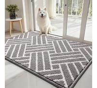 Sour Lemon Paillasson 80 x 120 cm - Antidérapant et lavable, tapis piège-saleté - Motif de lignes, très absorbant, tapis de porte pour intérieur et extérieur, entrée et porte d'entrée, chien, cuisine