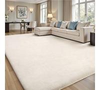 Sour Lemon - Tapis moelleux antidérapant pour salon, chambre à coucher, gris 160x230 cm, tapis lavable pour chambre d’enfant, tapis à poils longs et pelucheux, crème, extra grand pour la chambre d