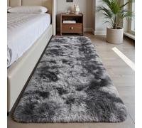 Sour Lemon Tapis, salon, 80 x 300 cm, tapis de couloir gris, pour chambre à coucher, lavable, antidérapant, moelleux, hirsute, doux, moderne, tapis de sol, tapis à côté des tapis pour enfants, couloir