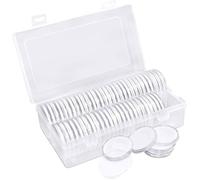 SourceTon Set de 60, Capsules de monnaie avec joint en mousse, avec boîte d’organisateur de rangement,46mm