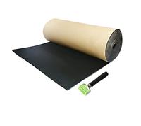 sourcing map 0.6㎡ 10mm Tapis d'isolant Phonique Voiture Isolation Thermique Capot Moteur Porte Coffre avec Outil Rouleau 10mmx60x100cm