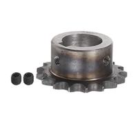 sourcing map 06B Rouleau Chaîne Pignon 17T Pas 3/8" 24mm Alésage A3 Carbone Acier Moteur Embout Engranage