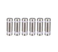 sourcing map 1/2 Diamètre x 1-7/16"(12x37mm) Double Tête Écartement Vis Paroi Montage Panneau Supports Acrylique Verre Clous 6pcs