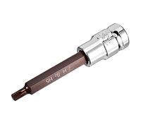 sourcing map 1/2" Empreinte x H5 5mm Douille Hexagonal Pointe S2 Acier CR-V 4" Longueur
