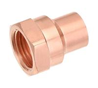 sourcing map 1/2 Pouce Cuivre Femelle Adaptateurs NPT3/8 Interne Filetage Soudage Raccord pour HVAC Ménage Eau Tuyau