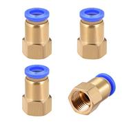 sourcing map 1/4" G Filetage femelle droite 8mm pousser raccord rapides pneumatiques 4pcs