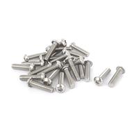 sourcing map 1/4" x 1" Hex Socket Tête de bouton Boulons Vis 25 pcs