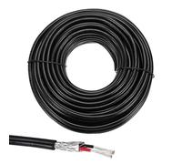 sourcing map 1 câble blindé UL2464 18AWG 15,24 m 300 V 2 conducteurs en PVC électrique CNC avec blindage double couche pour appareils ménagers, câblage automobile