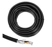 sourcing map 1 câble blindé UL2464 18AWG 7,6 m 300 V 3 conducteurs en PVC électrique CNC avec blindage double couche pour appareils ménagers, câblage automobile