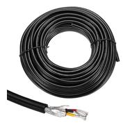 sourcing map 1 câble blindé UL2464 20 AWG 15,24 m 300 V 3 conducteurs en PVC électrique CNC avec blindage double couche pour appareils ménagers, câblage automobile